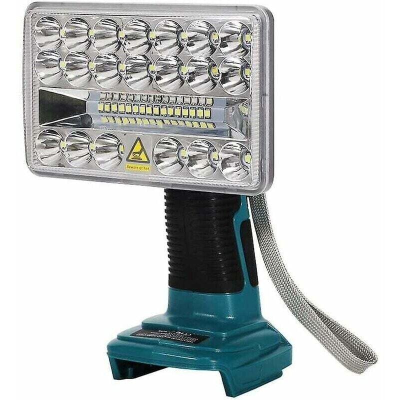 Ensoleille - Lampe de travail Led pour outils Makita 20v, 18w 2000lm Spot de chantier alimenté par batterie lithium-ion 20v Dml802 Dml185 Lxt avec