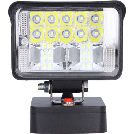 Lampe de travail LED rechargeable 18V pour intérieur et extérieur, éclairage de sécurité avec batterie lithium ABS.