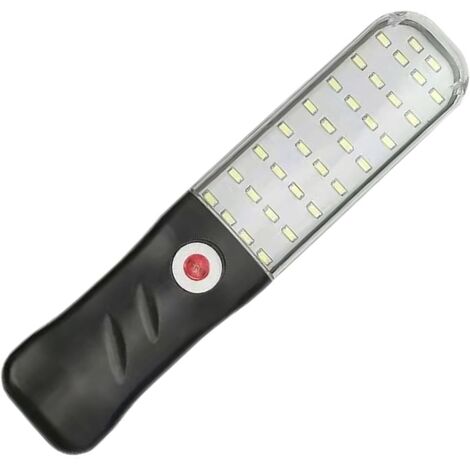 Lampe de Travail LED Rechargeable, Réglable, Magnétique, Antichoc, Lampe de Poche LED à Alimentation Solaire, Portable pour une Utilisation en Extérieur