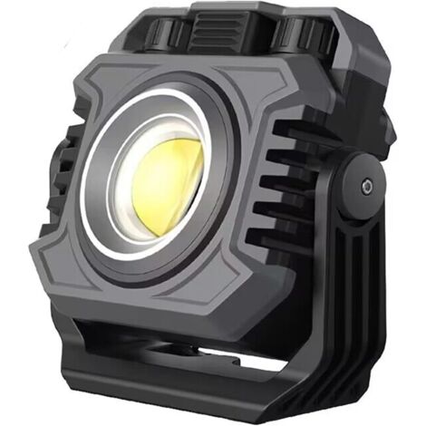 Lampe de travail magnétique COB pliable à 360° et rechargeable, lampe torche étanche, idéale pour le camping, la pêche, la réparation automobile, la randonnée, l'éclairage de garage et de chantier.