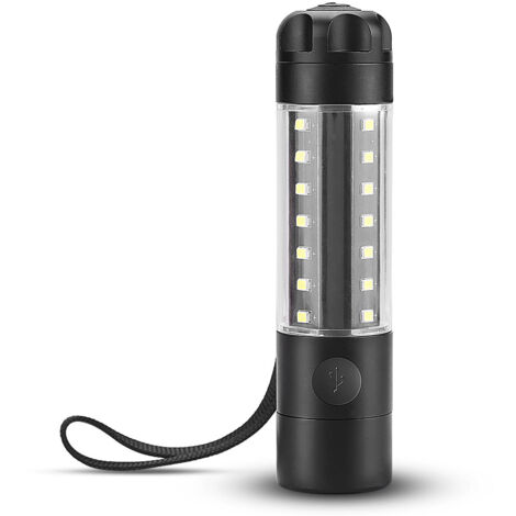 Lampe de travail rechargeable COB LED Lampe de camping d'urgence avec crochet de suspension