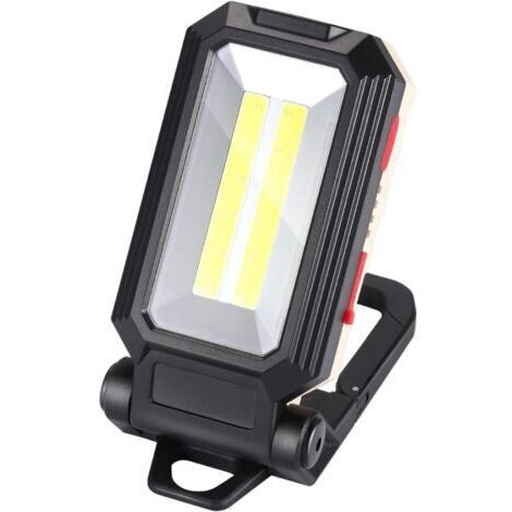 Lampe de Travail Rechargeable Puissante, Baladeuse LED Lampe Atelier avec Base Magnétique, Lampe Torche avec USB Port IPX4 magnétique Base,de voitures, pêche,éclairage et éclairage de chantier,Secours