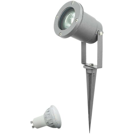 Lampe de trottoir de parc avec piquet d'extérieur enfichable mobile dans un ensemble comprenant des ampoules LED