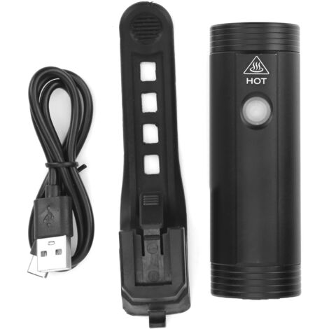 Lampe de vélo étanche rechargeable, phare avant LED pour cyclisme nocturne