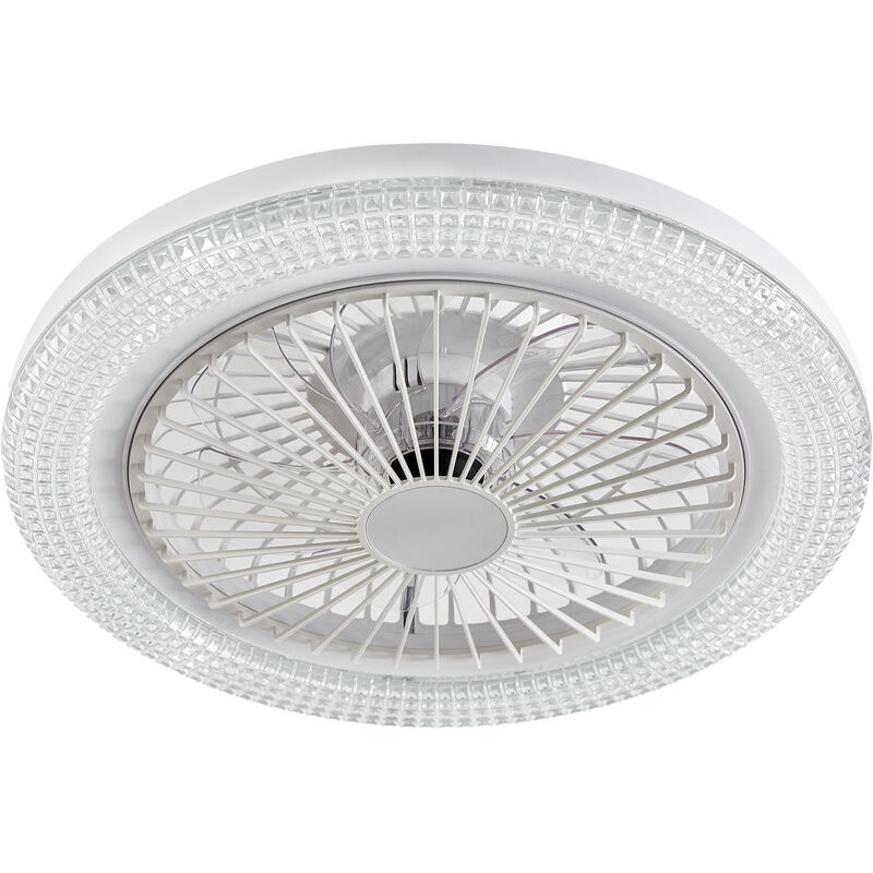 Yongqing - Ventilateur Plafond avec Lumières et Télécommande led Lampe 3 Couleurs Dimmablee et 6Vitesses de Vent Ventilateur Plafond Silencieux Φ49CM