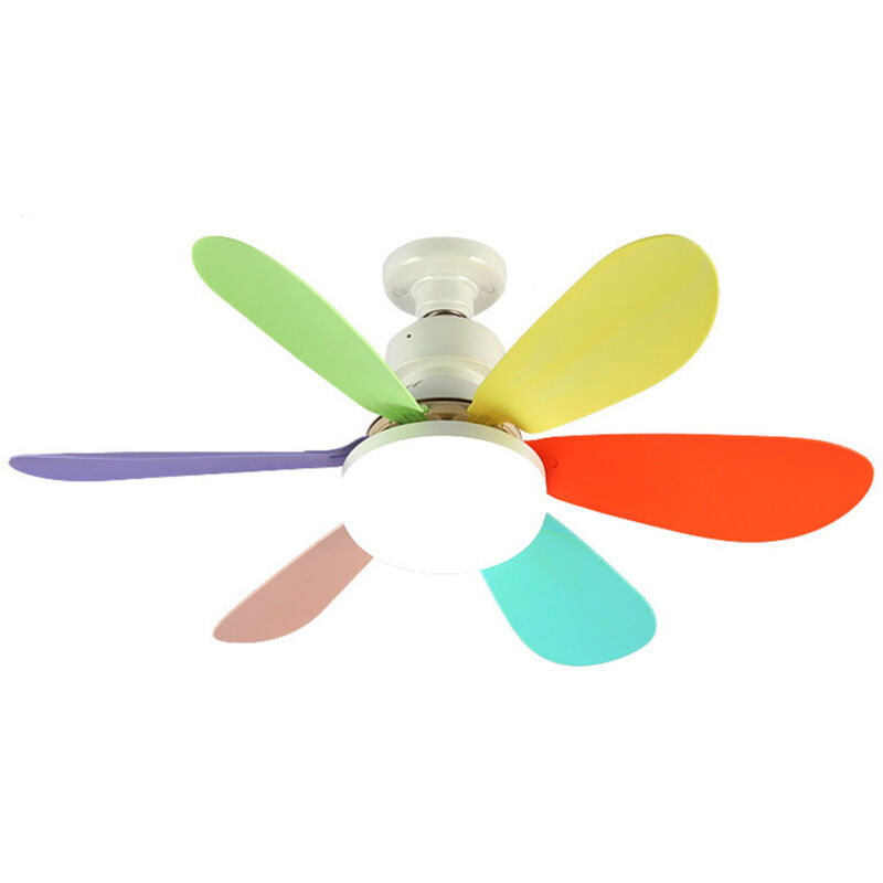 Lifcausal - Lampe de ventilateur E27 à intensité variable tricolore pour la maison, la chambre à coucher, la salle d'étude pour enfants, le salon, la
