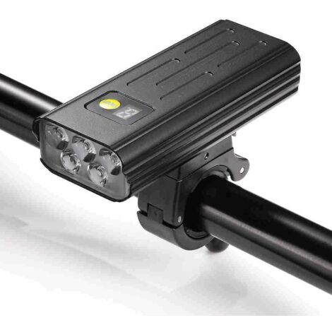 lampe De Vlo Tanche, Noire 1 Pice 1600 Lumens Lampe De Vlo Rechargeable 5 Modes Pour Les Trajets Quotidiens, La Montagne Et Le Tout-terrain