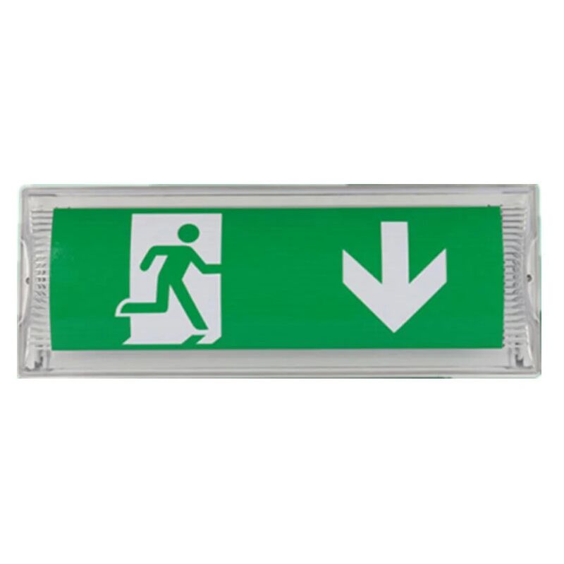 Lampe d'éclairage de secours à led, avec batterie de secours jusqu'à 3 heures, Classe de protection : ip 65, Panneau d'indication de sortie/urgence,