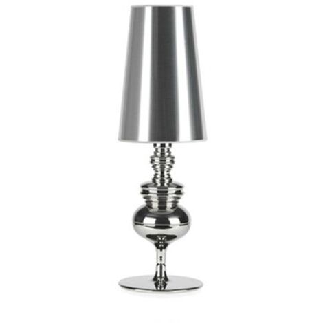 Lampe décorative de style européen pour salon, lampe de table, lampe de chevet, argentée, taille moyenne, 20 x 57 cm