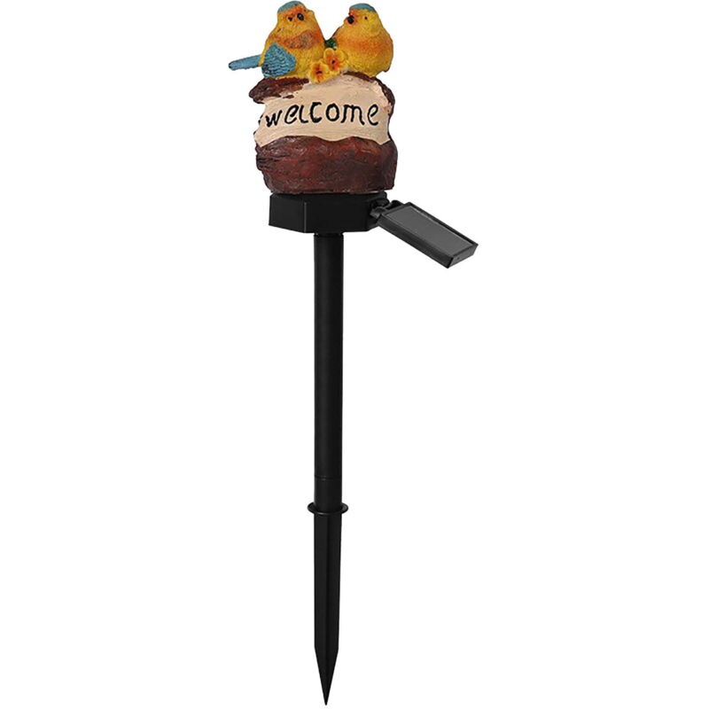 Feiyue - Lampe décorative d'extérieur pour jardin, cour, allée, forme d'oiseau, nouvelle lampe solaire à insérer au sol