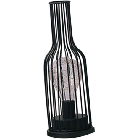 Lampe Décorative Fer Avec Forme De Bouteille De Vin Lampe