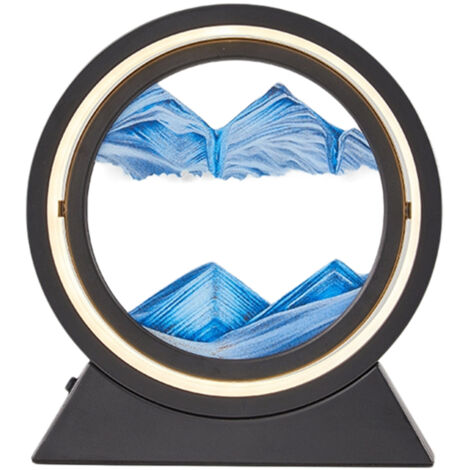Lampe décorative portable pour peinture sur sable, sable bleu.360°sables mouvants rotatifs3DPeinture des sables mouvants