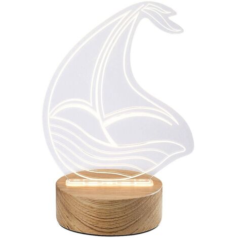Lampe décorative voilier hêtre LED 2W 3000K Rabalux
