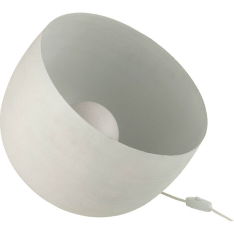 Lampe design en métal blanc ambiance moderne et épurée - Blanc mat épuré
