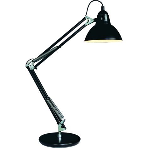 Lampe design, Grande lampe à poser articulée architecte LD95 Noir en Metal, Aluminor