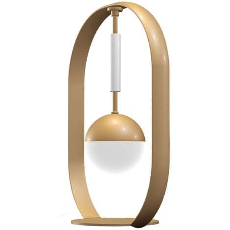 Lampe design, Lampe à poser moderne Tamara Or en Metal, Aluminor