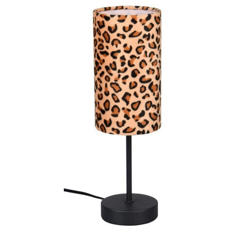 Lampe design, Lampe à poser Pardina, motif léopard Marron en Metal, BOITE A DESIGN