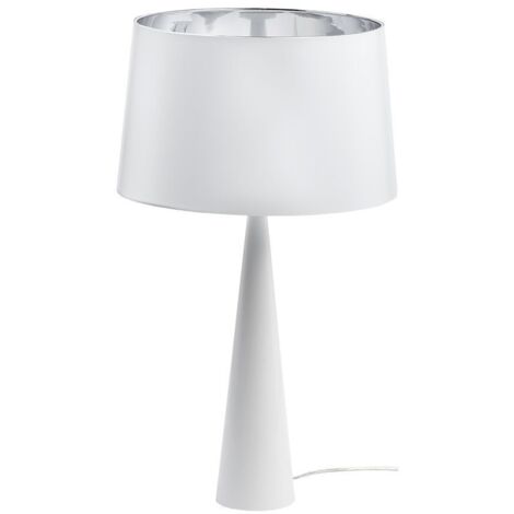 Lampe design, Lampe à poser Totem Blanc en Metal, Aluminor