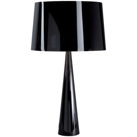 Lampe design, Lampe à poser Totem Noir en Metal, Aluminor