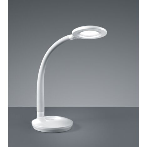 Lampe design, Lampe de bureau Cobra LED Blanc en Plastique, TRIO