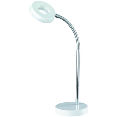 Lampe design, Lampe de bureau flexible Rennes Blanc en Metal, TRIO