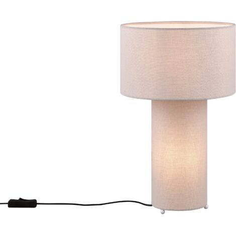 Lampe design, Lampe de table 40 cm BALE Gris en Fabric, TRIO