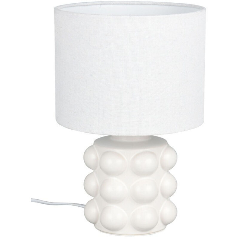 Lampe design, Lampe de table design rétro Kate Blanc en Céramique, BOITE A DESIGN