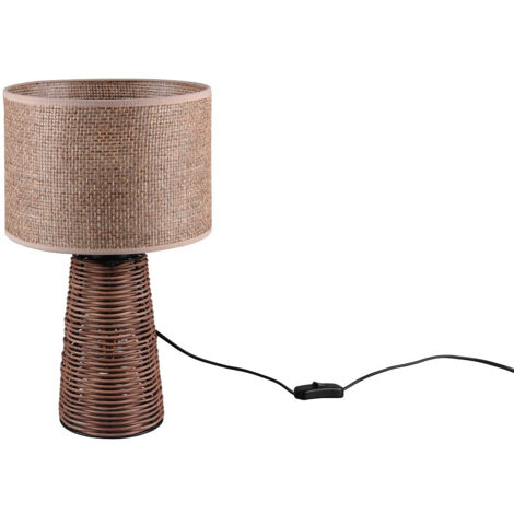 Lampe design, Lampe de table en rotin et jute STRAW Rotin en Rotin, TRIO
