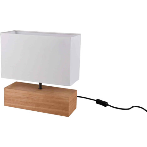 Lampe design, Lampe de table marine Woody Blanc en Wood, TRIO