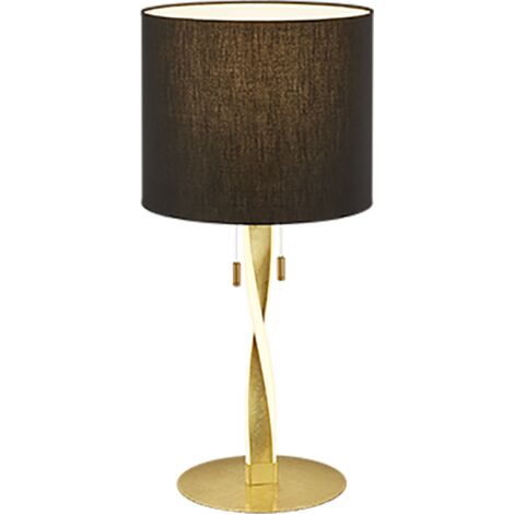 Lampe design, Lampe de table Nandor Doré en Metal, TRIO