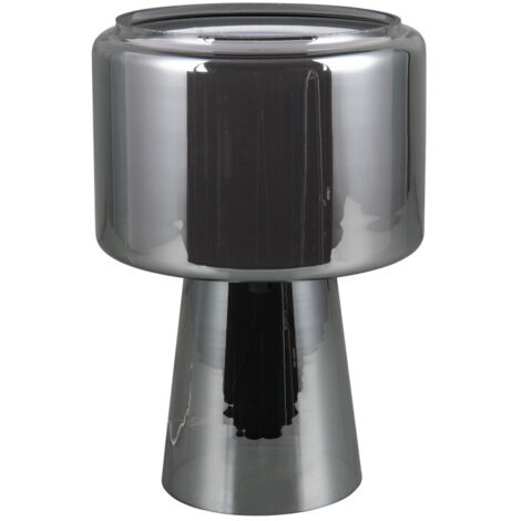 Lampe design, Lampe de table verre et tissu Rocka Chrome en Verre, TRIO