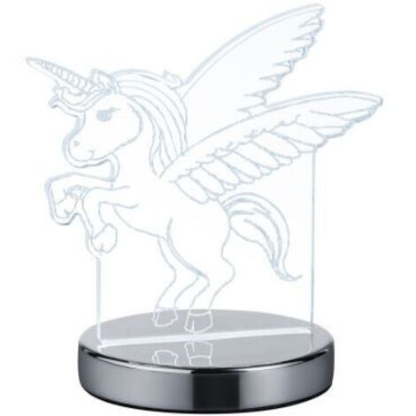 Lampe design, Lampe décorative licorne Karo Transparent en Metal, TRIO