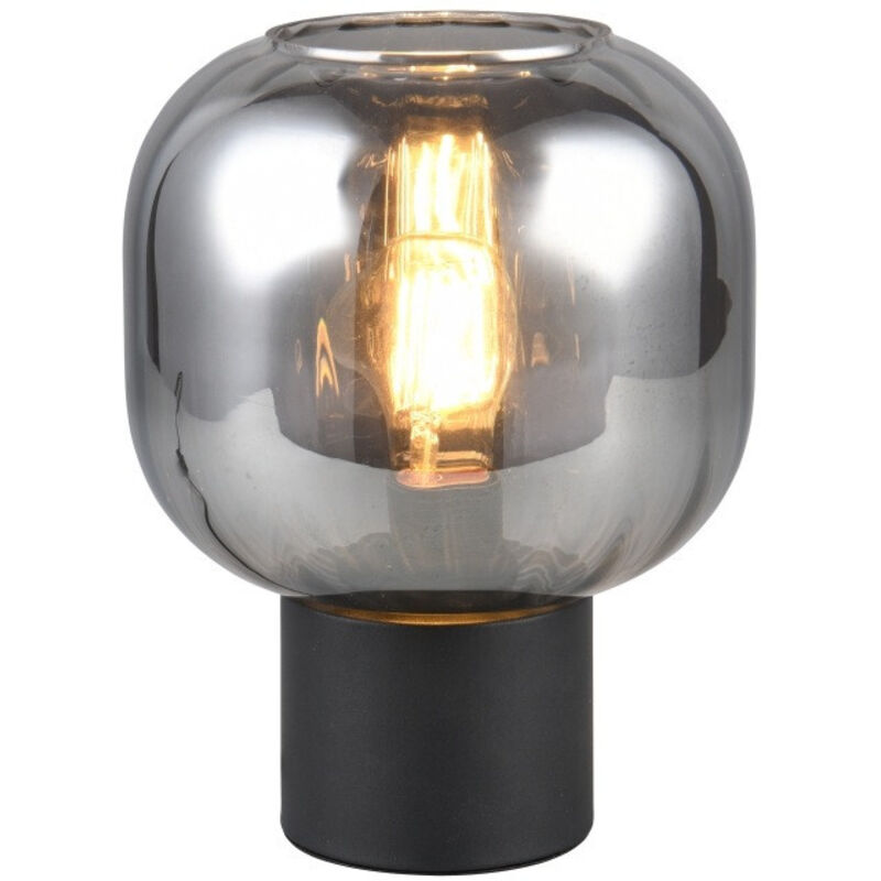 Trio - Lampe design, Lampe en verre ronde E27 Diva Gris en Verre Trio - Lampe design, Lampe en verre ronde E27 Diva Gris en Verre