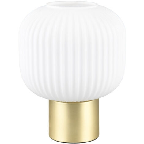 Lampe design, Lampe en verre ronde E27 Diva Blanc en Verre, TRIO