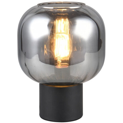 Lampe design, Lampe en verre ronde E27 Diva Gris en Verre, TRIO