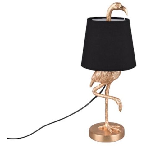 Lampe design, Lampe Flamant rose Noir en Plastique, TRIO