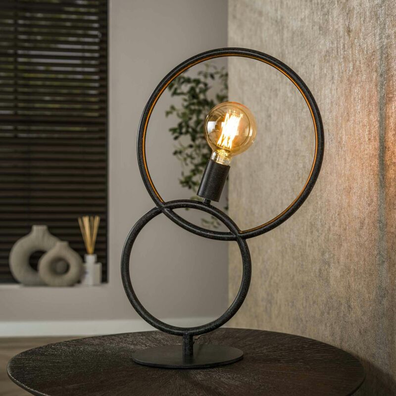 Lampe design noire – 2 anneaux tribeca Lampe design noire – 2 anneaux tribeca