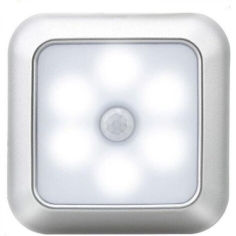 Lampe Détecteur de Mouvement, Lampe de Placard, Veilleuse 6 LED, lumière de nuit pour, Escalier, Cuisine, Penderie (lumière blanche, 3pcs)