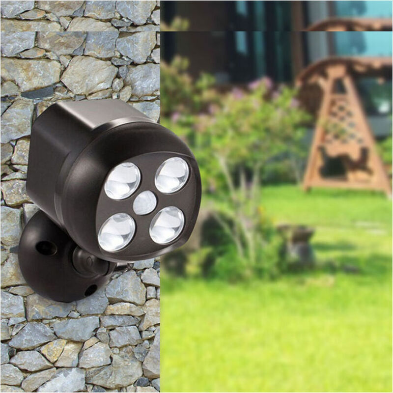 VURAHOME - Lampe d'extérieur à détecteur de mouvement étanche, projecteur LED à capteur sans fil, lumière d'extérieur de sécurité pour escaliers,