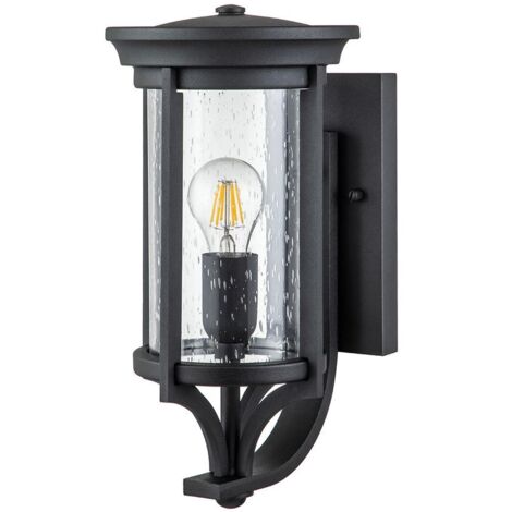 Lampe d'extérieur applique applique lampe de jardin acier verre H 38,8 cm lanterne