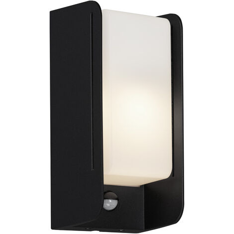 Lampe d'extérieur avec fentes lumineuses latérales BRILONER LEUCHTEN BOKS, 12 W, IP44, noir, métal-plastique, excl. 1x E27, 25,5 x 12 x 10 cm