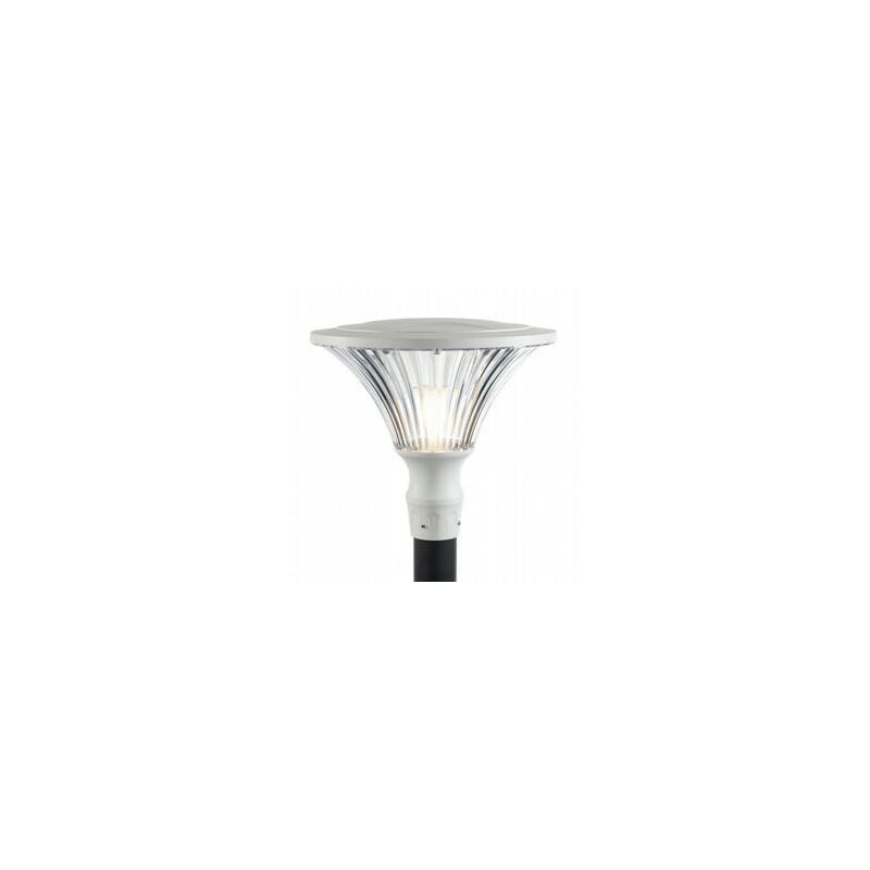 Lampe d'extérieur en aluminium moulé sous pression, diffuseur transparent, 60mm de diamètre, hauteur maximale 160mm, IP65 blanc