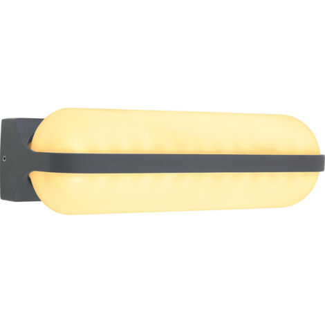 Lampe d'extérieur LED Applique murale anthracite Applique de maison en aluminium Lampe de jardin, IP54, 20W 1270Lm blanc chaud, LxLxH 10x26x6,1 cm