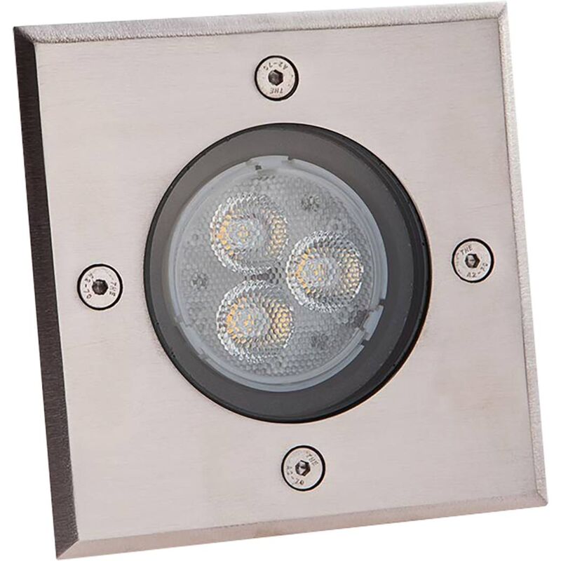 Ava LED Erd Spot Steel - Lucande - Terrasse - Modern - Metall - Eckig