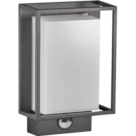 Lampe d’extérieur moderne Nestor Noir avec capteur - 49051503