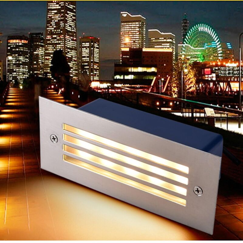 Lampe D'extérieur Pour Escalier - Lampe De Jardin Rectangulaire À LED 220 V, Projecteurs Encastrés D'extérieur Étanches IP65, Lampes D'angle Pour