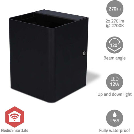 LAMPE D'EXTÉRIEUR SMARTLIFE  2 X 270 LM  ZIGBEE 3.0  12 + 4 W  BLANC CHAUD RGB  2700 K  ALUMINIUM  ANDROID IOS
