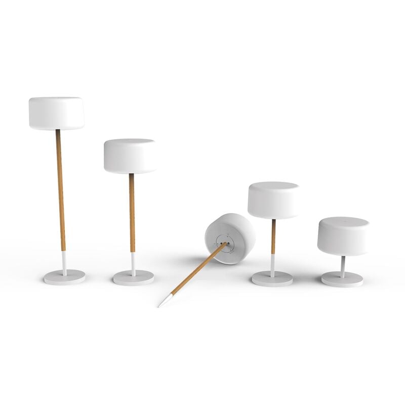 Chloe plant. Lampadaire sans fil pour l'intérieur et l'extérieur. Chargement solaire et par batterie. Lumière led rvb. Fabriqué en Espagne
