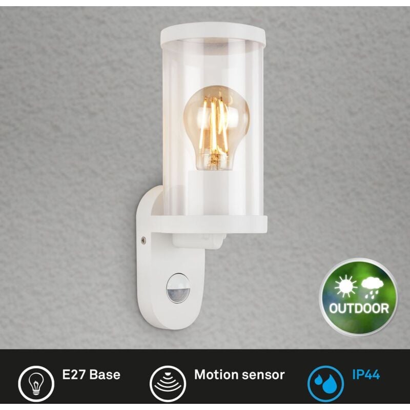 Lampe d'extérieur Brilo kairo move, douille E27, 12 w, blanc, IP44, 27,1 x 9,4 x 11,5 cm