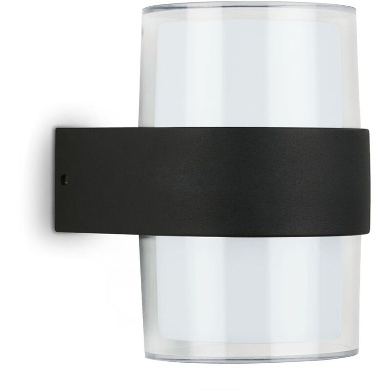 Lampe d'extérieur led Telefunken cludu, platine led, 4000K blanc neutre, 8 w, 800 lm, noir, IP44, 25000 heures, 13 x 9,5 x 10,5 cm